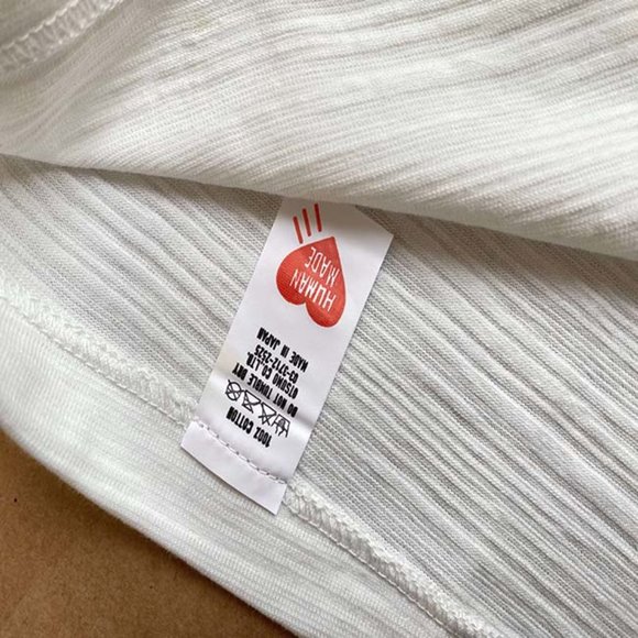 Human Made Polar Bear Graphic Print Classic Small Logo Short Sleeves White - Picture 3 of 12